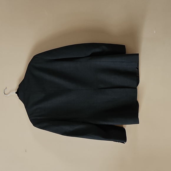 David Taylor men's size 38R black 45% wool 55% polyester blazer suit jacket - Picture 2 of 8